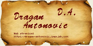Dragan Antonović vizit kartica